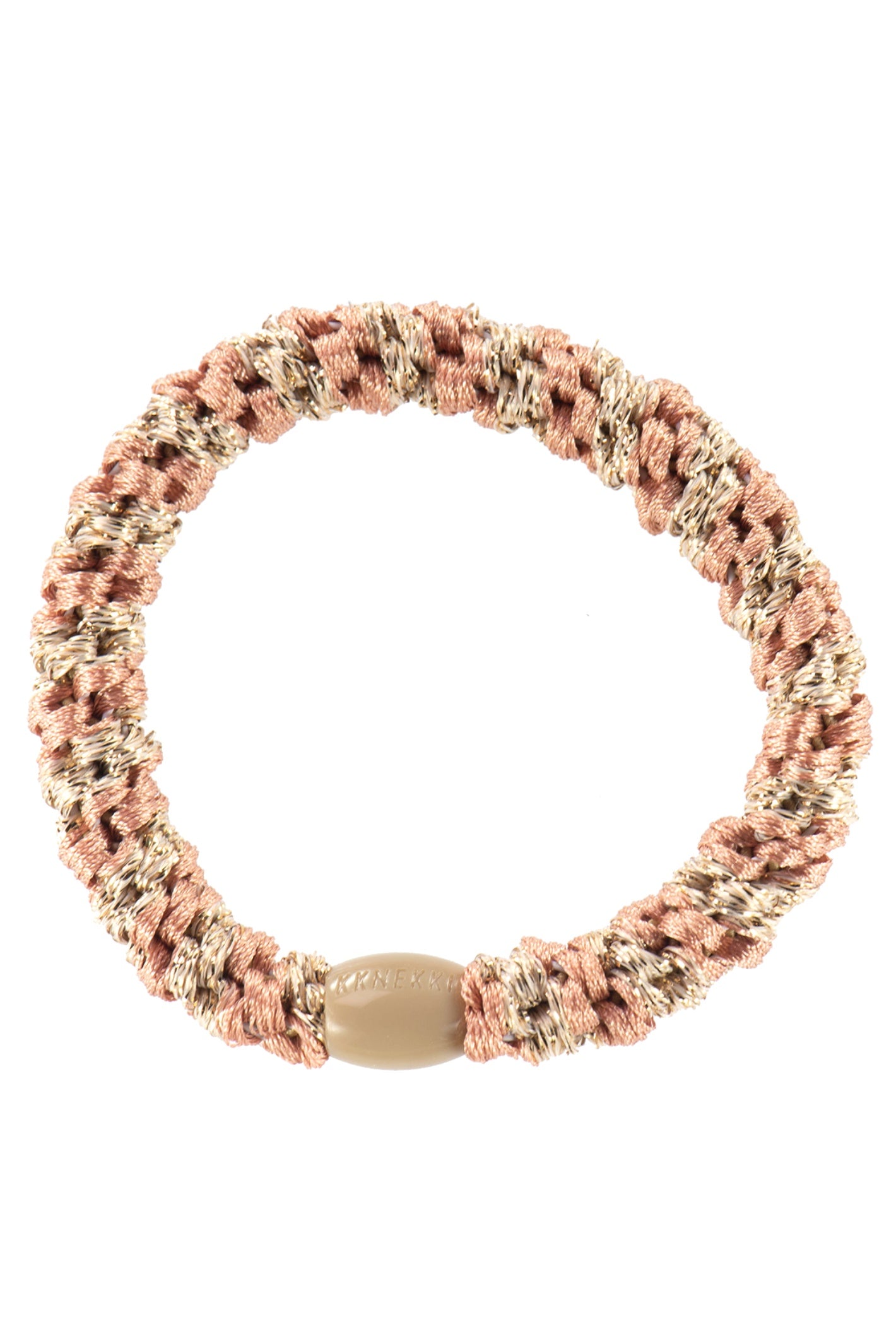 KKNEKKI Peach Coral-Beige glitter stripe