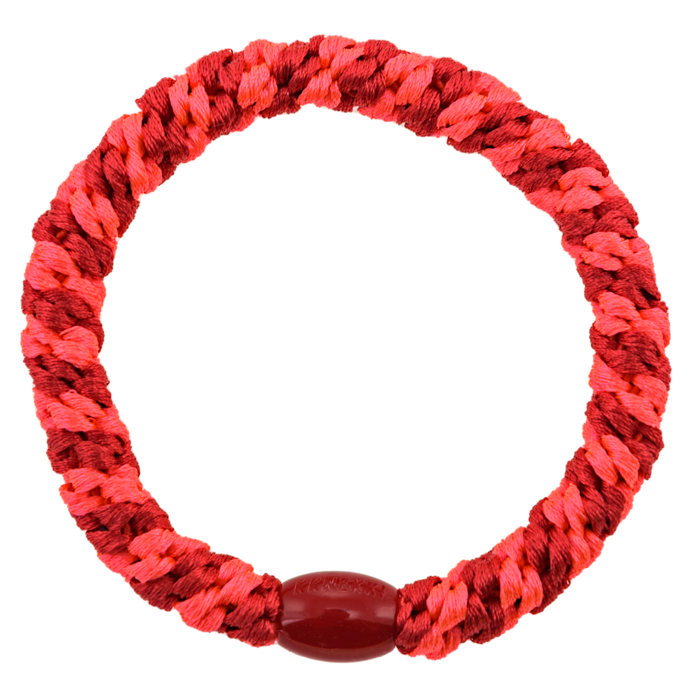 KKNEKKI Red Neon Pink Stripe bracelet by KKNEKKI, vibrant and stylish, shop KKNEKKI at Dotique for unique accessories