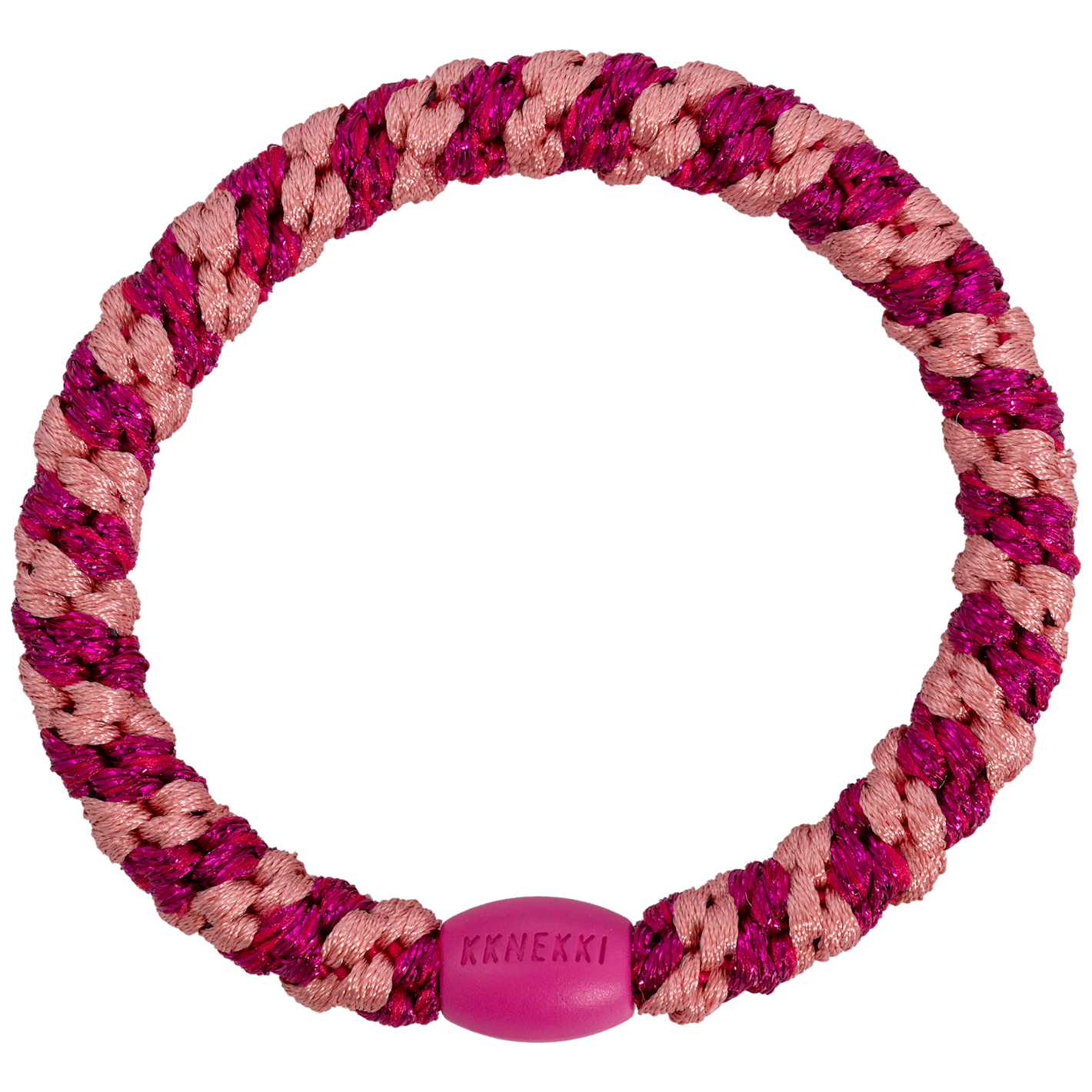 KKNEKKI Stripe Faded Rose Electric Pink Glitter by KKNEKKI bracelet available to shop at Dotique fashion store online