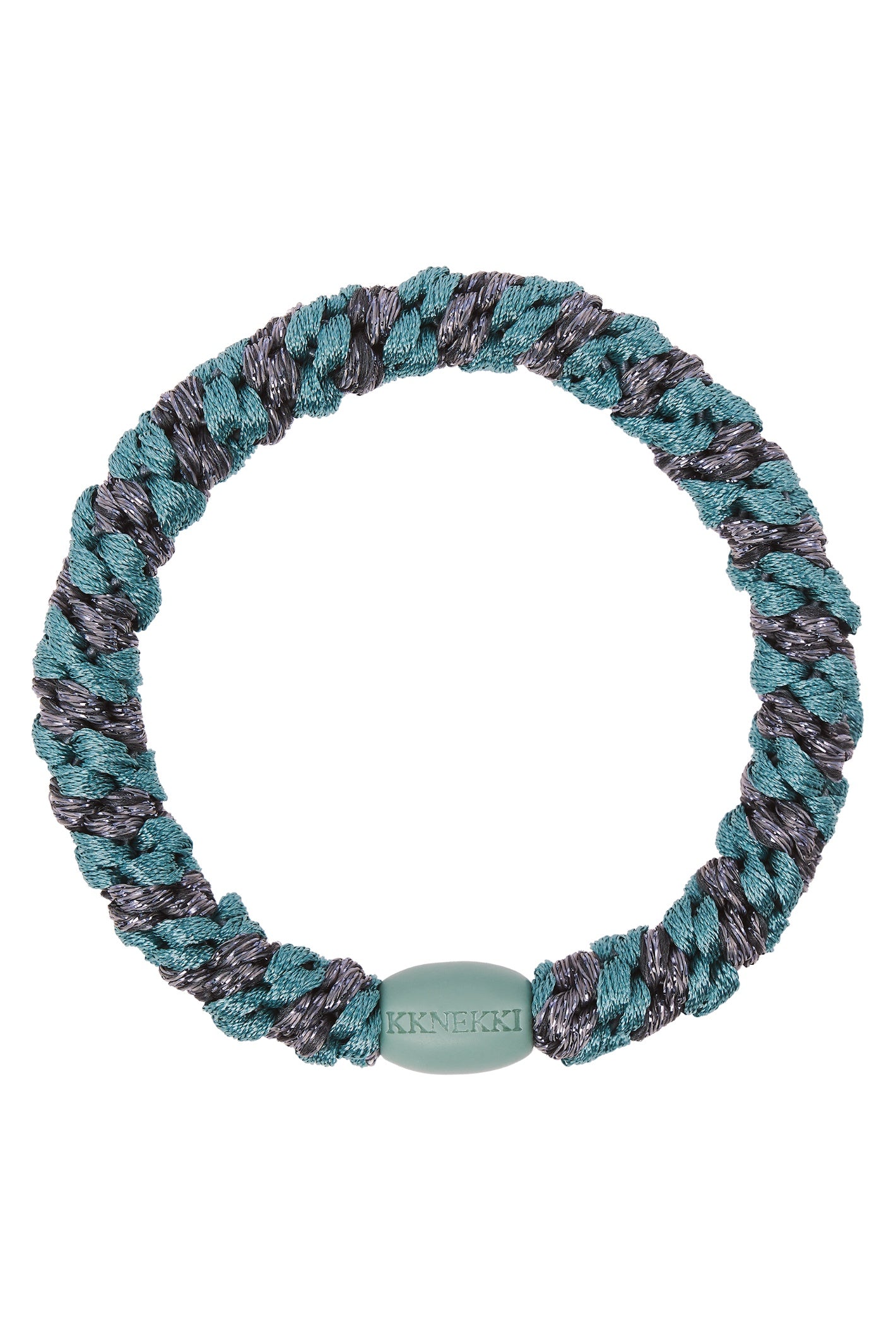KKNEKKI Teal steel grey glitter Stripe