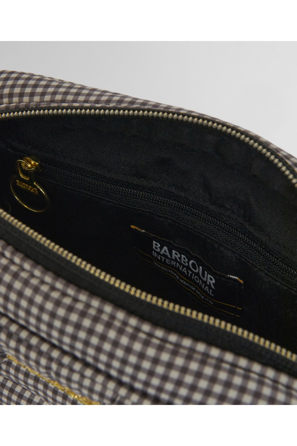 Barbour International Monaco Check Crossbody Truffle Check Bag LBA0584