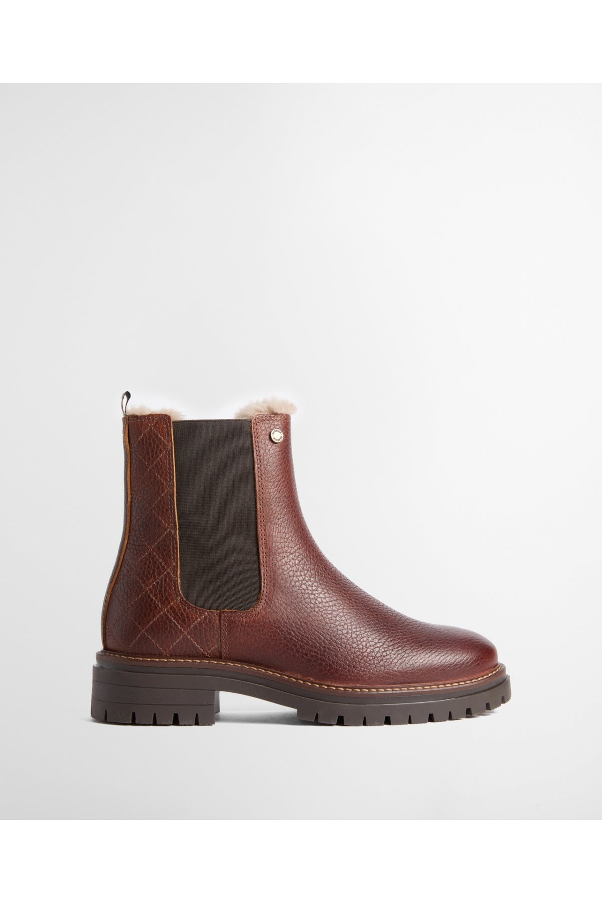Barbour Evie Faux Fur Chelsea Boot Brown LFO0811