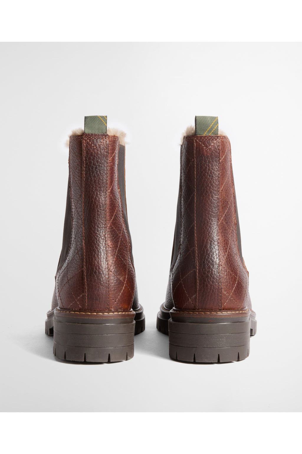Barbour Evie Faux Fur Chelsea Boot Brown LFO0811