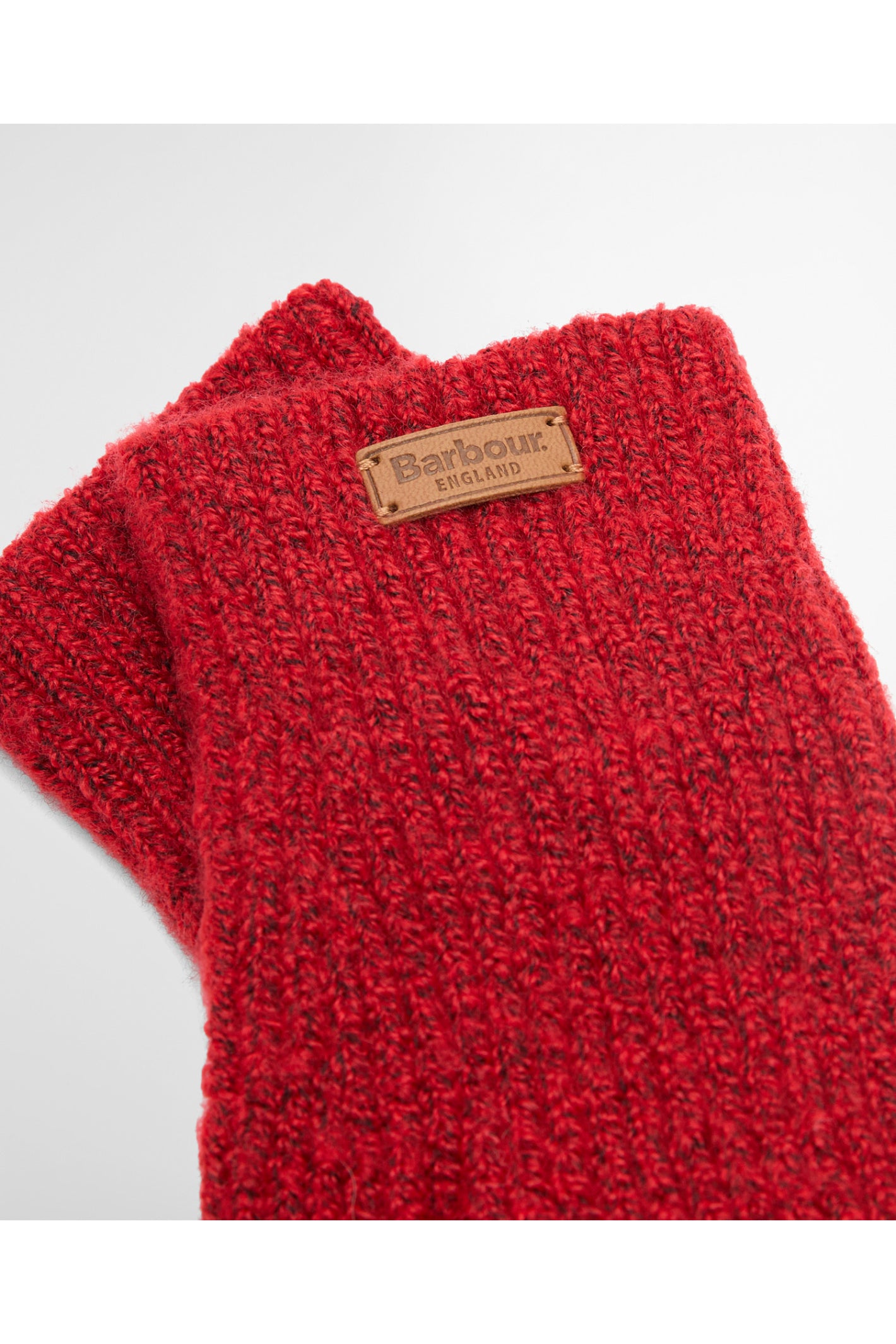 Barbour Pendle Knit Mitts Crimson Red LGL0163