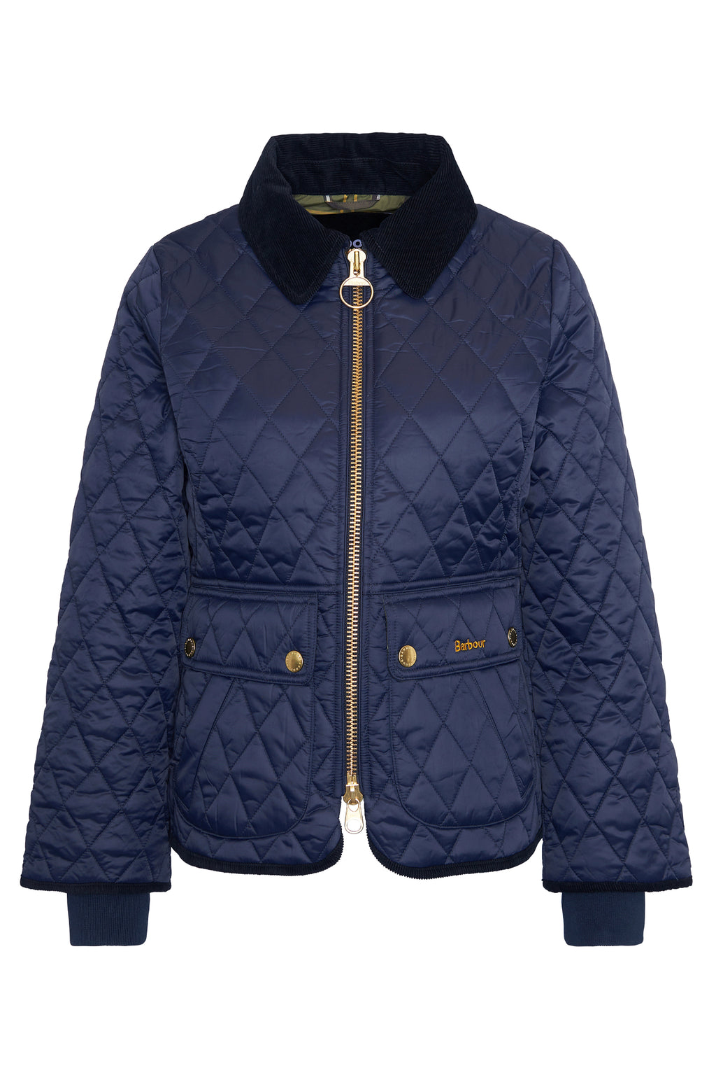 Barbour Fitted Beadnell Quilted Jacket Navy/Classic LQU1765