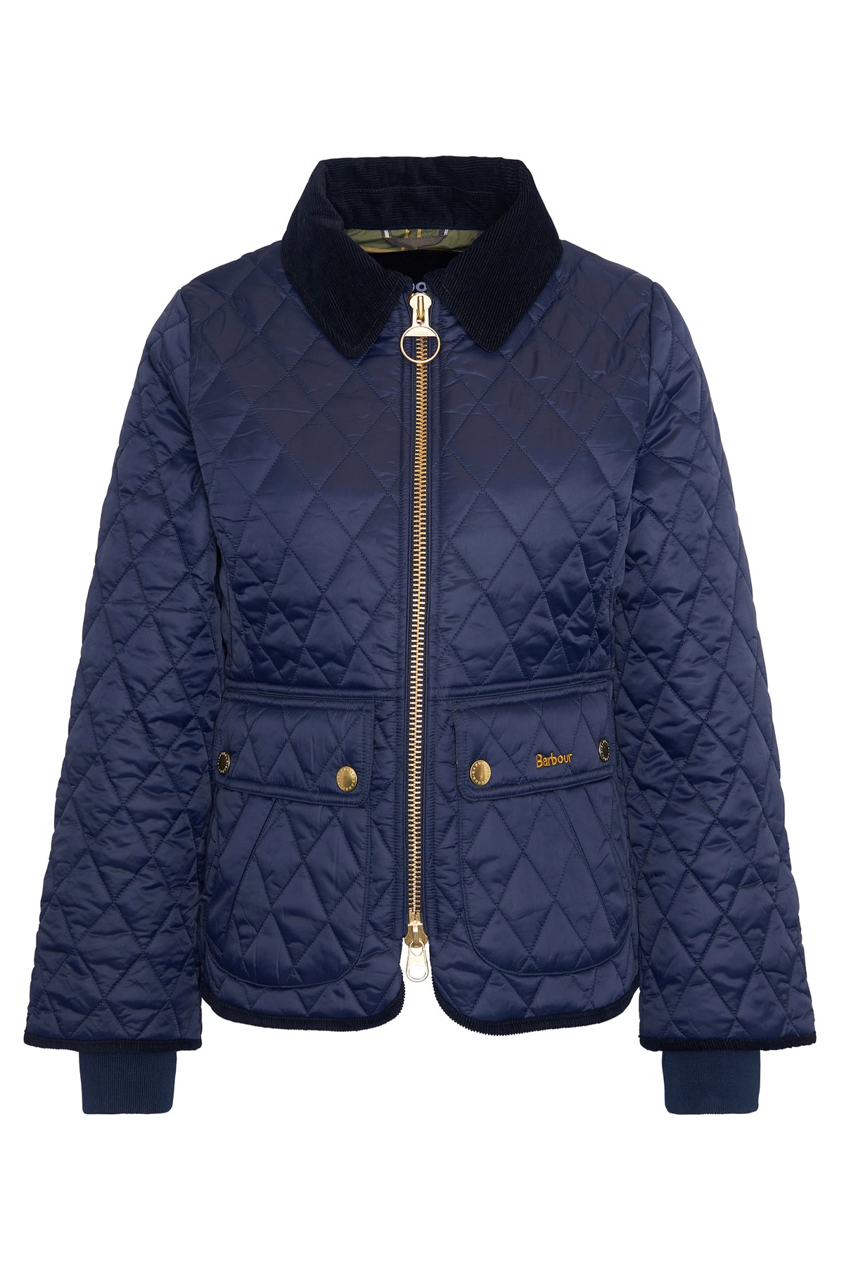 Barbour Fitted Beadnell Quilted Jacket Navy/Classic LQU1765