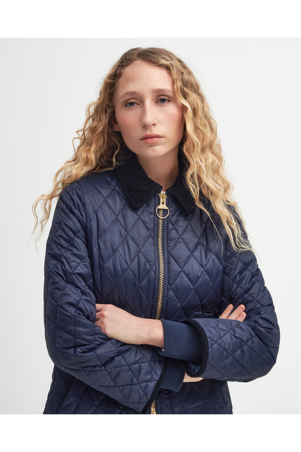 Barbour Fitted Beadnell Quilted Jacket Navy/Classic LQU1765