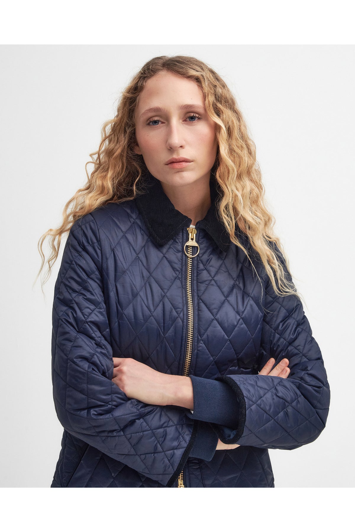 Barbour Fitted Beadnell Quilted Jacket Navy/Classic LQU1765