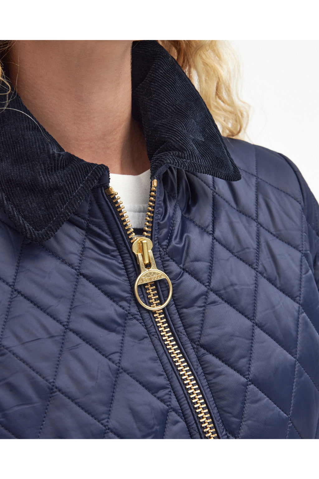 Barbour Fitted Beadnell Quilted Jacket Navy/Classic LQU1765