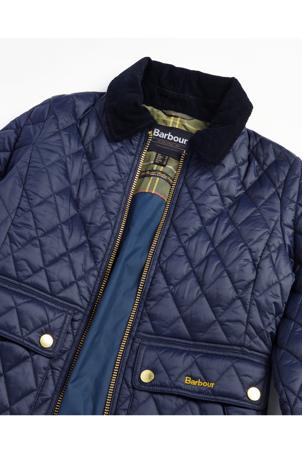 Barbour Fitted Beadnell Quilted Jacket Navy/Classic LQU1765