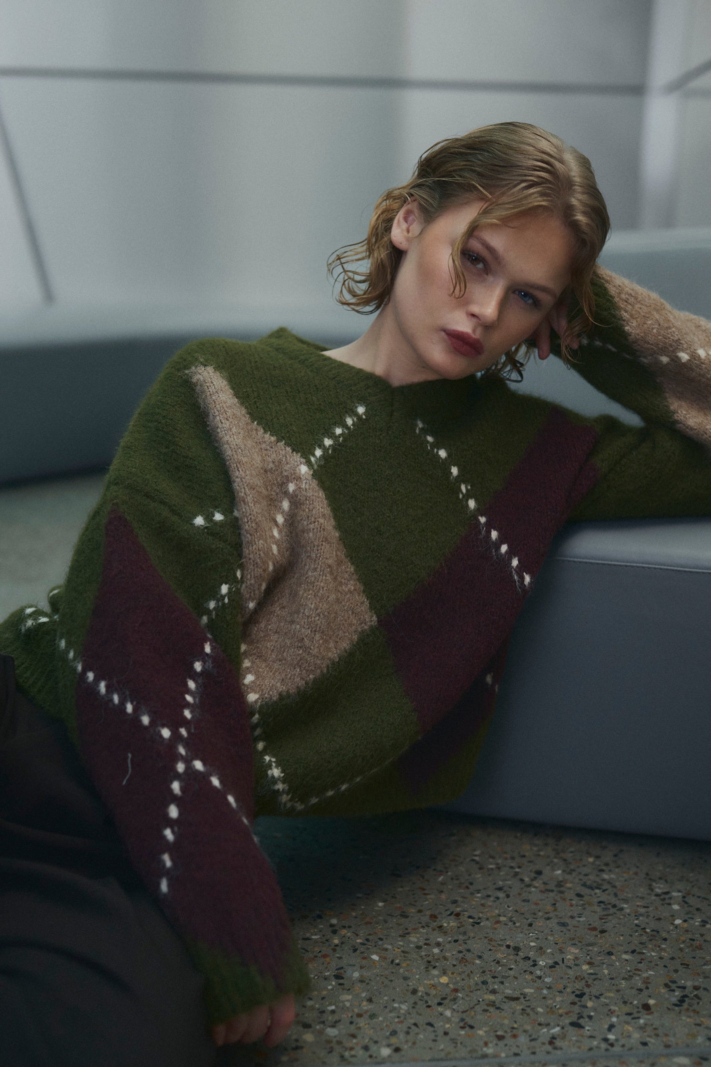 Noella Lai Knit Avocado Green Mix