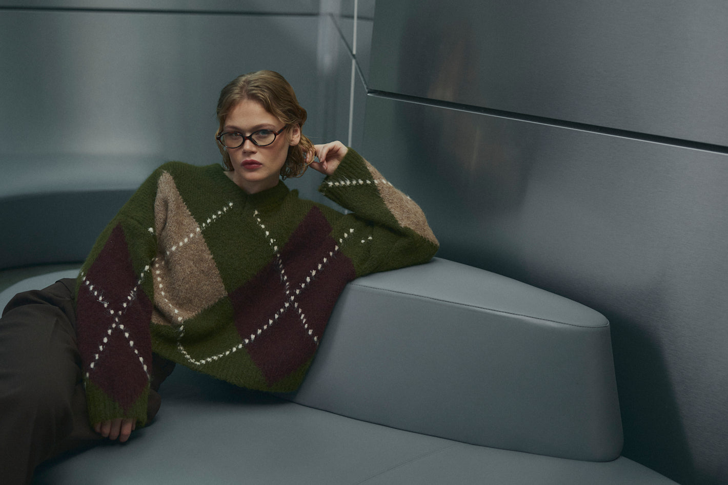 Noella Lai Knit Avocado Green Mix