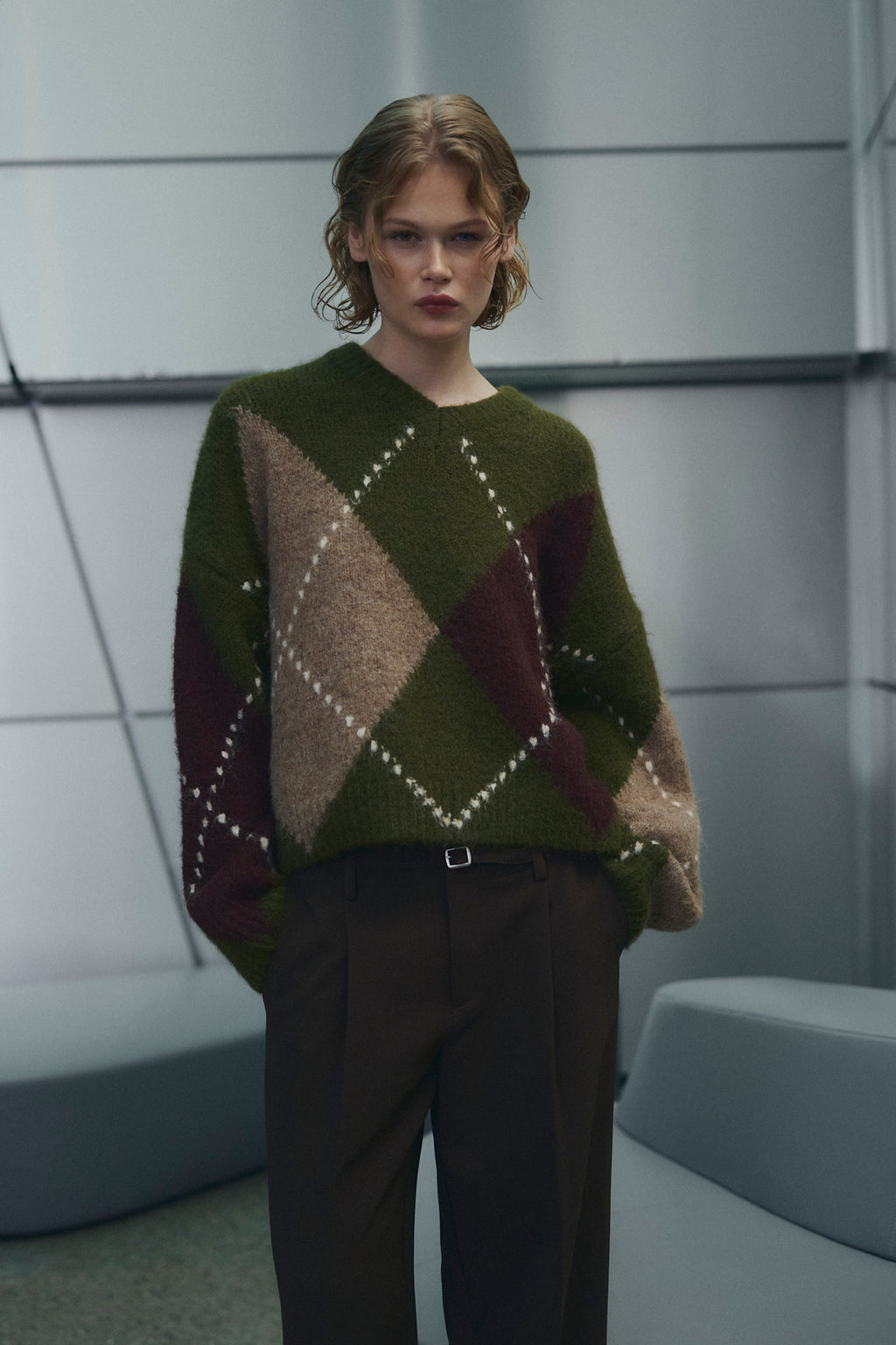 Noella Lai Knit Avocado Green Mix