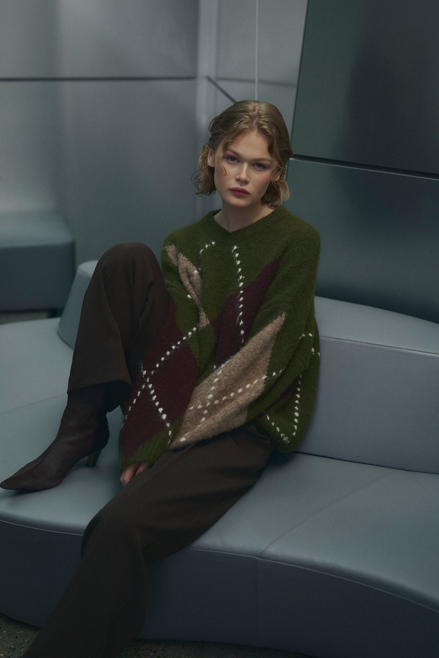 Noella Lai Knit Avocado Green Mix