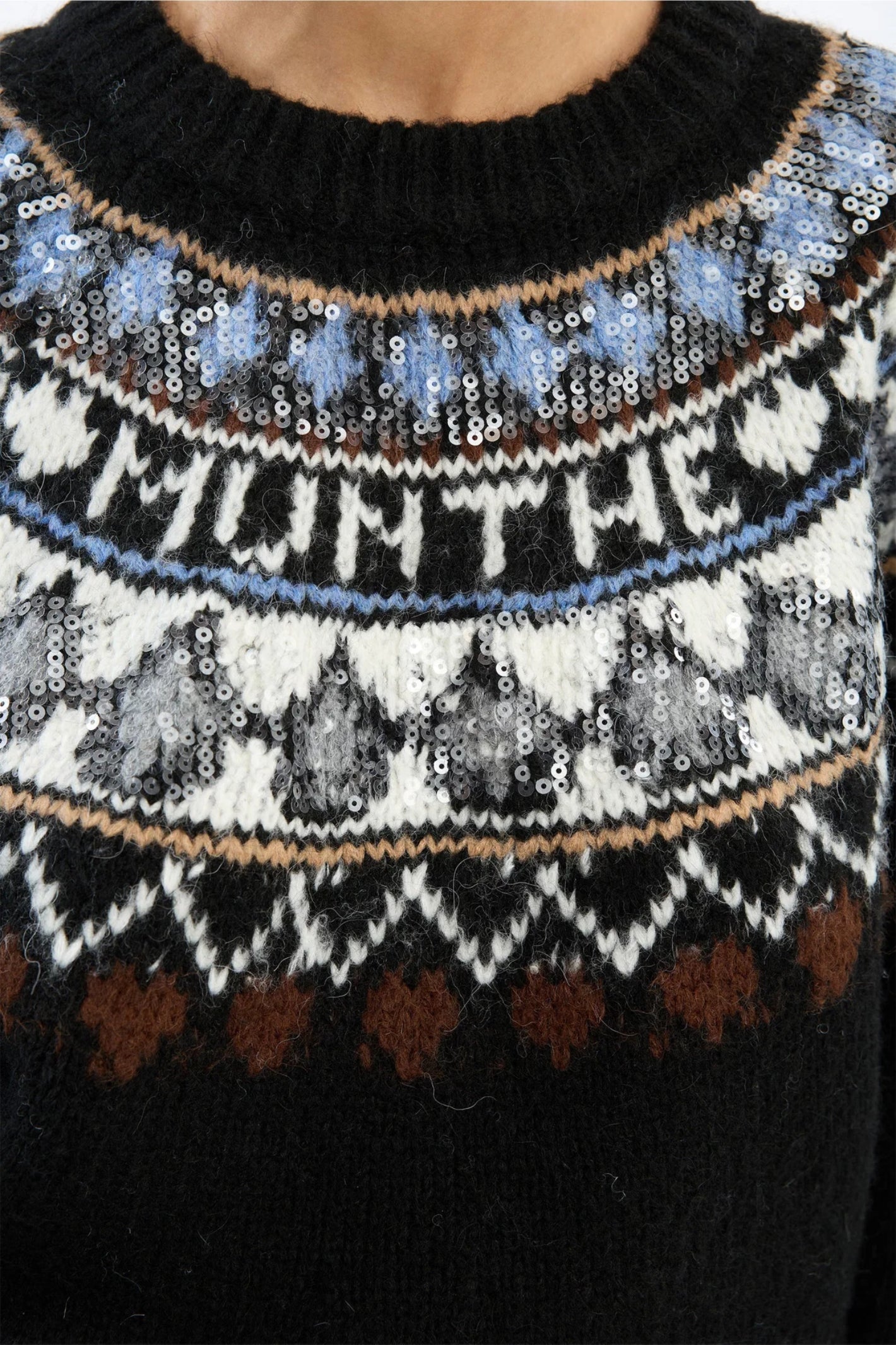 MUNTHE Vaffie Sequin Knit – Mix Black