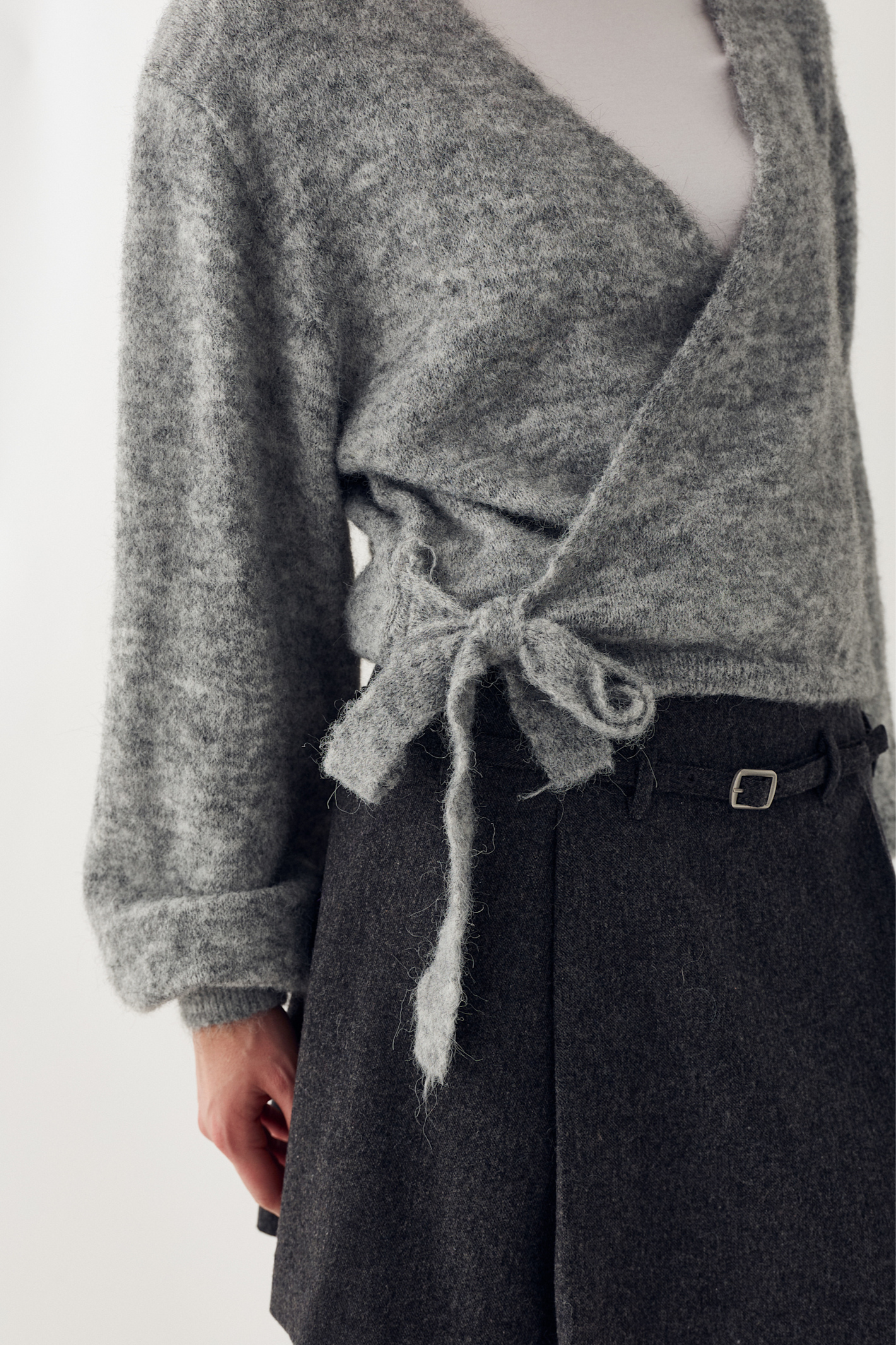 The Noella N-Madena Skirt in Dark Grey Melange is a modern take on classic Highland Romance styling.Shop Noella at Dotique.