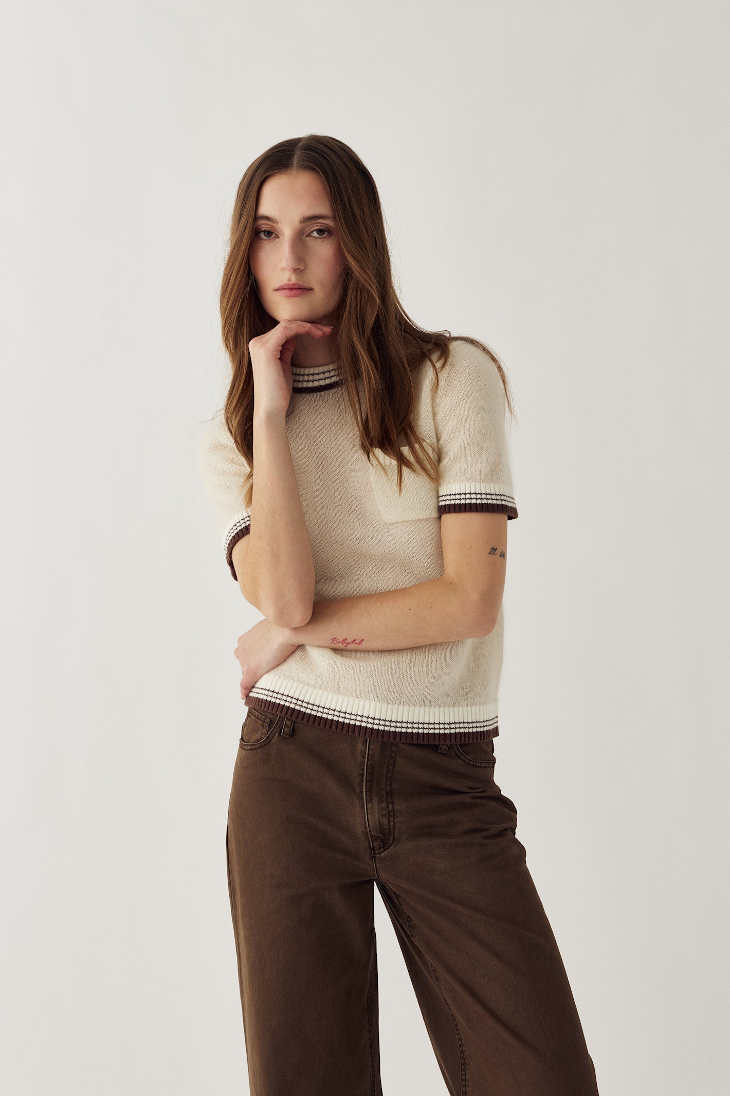 Noella N-Marthy Knit Ivory Brown