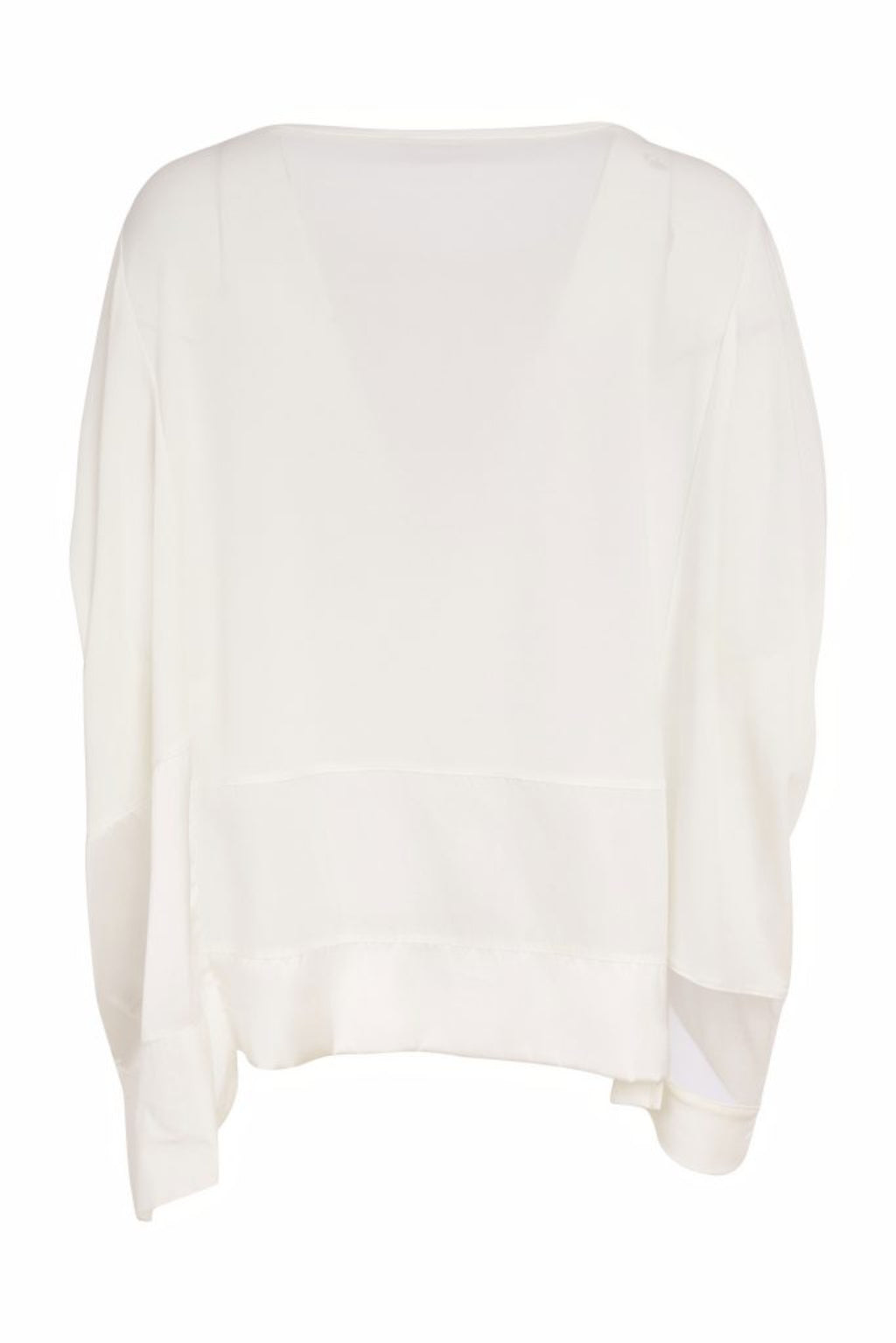 Naya NAS26169 Cream Square Shape Top by Naya, relaxed drape, shop Naya styles at Dotique for modern softness and ease