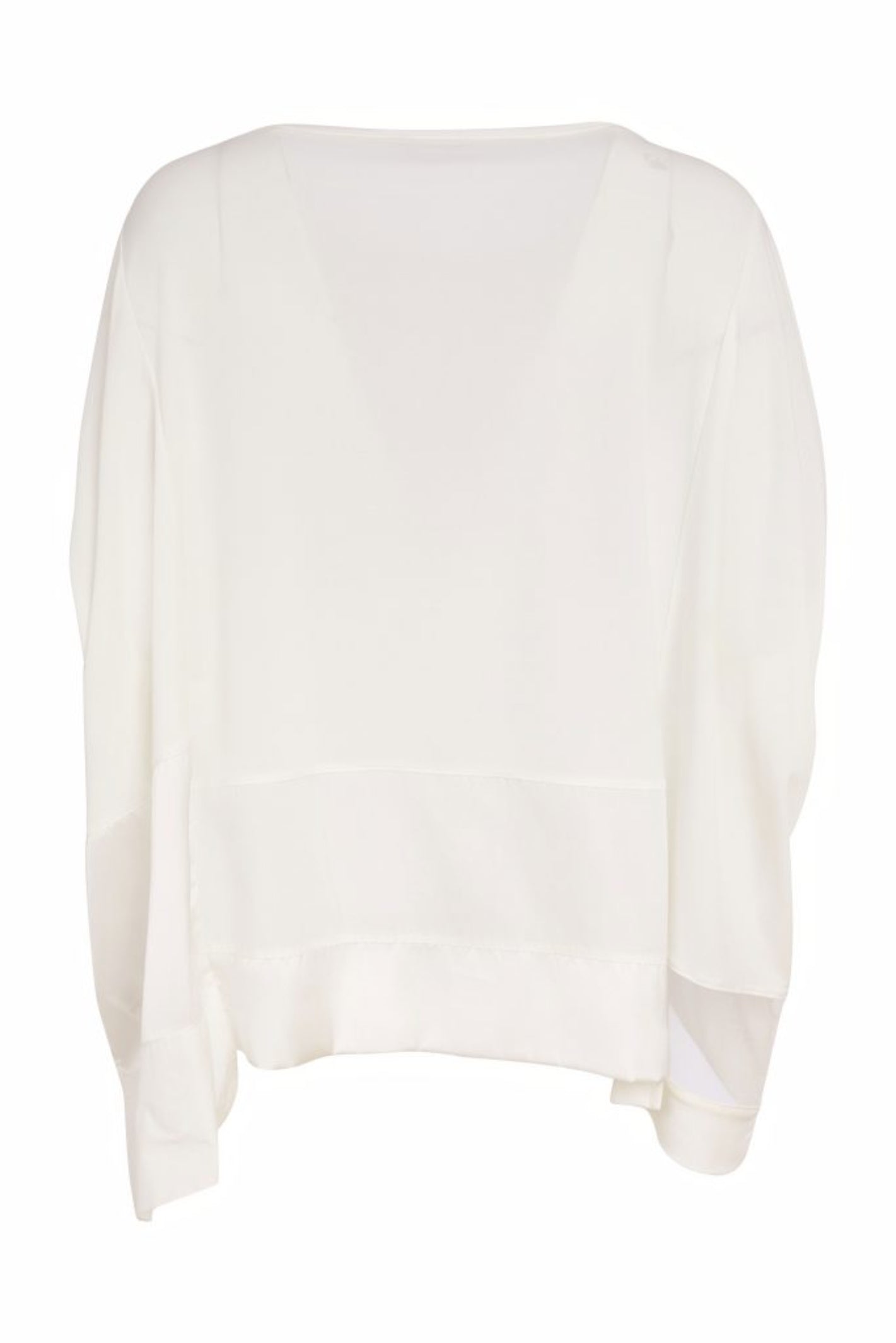 Naya NAS26169 Cream Square Shape Top by Naya, relaxed drape, shop Naya styles at Dotique for modern softness and ease