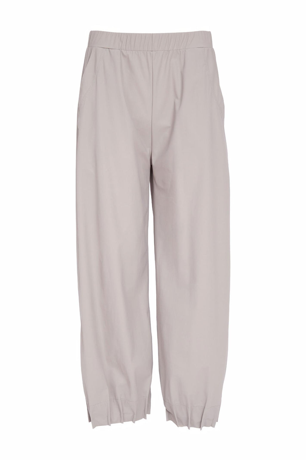 Naya NAS26230 Taupe Wide Leg Trousers by Naya in soft travel fabric shop Naya at Dotique online store