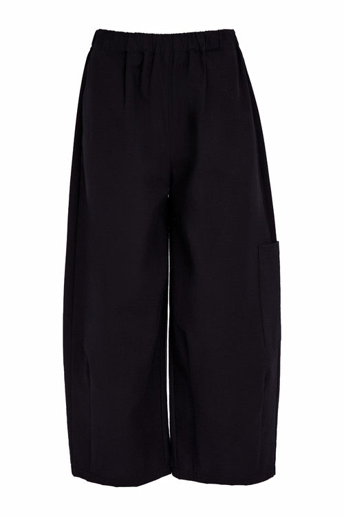 Naya NAS26260 Black Balloon Shape Trousers by Naya with pull-on waistband, shop Naya at Dotique for modern volume style