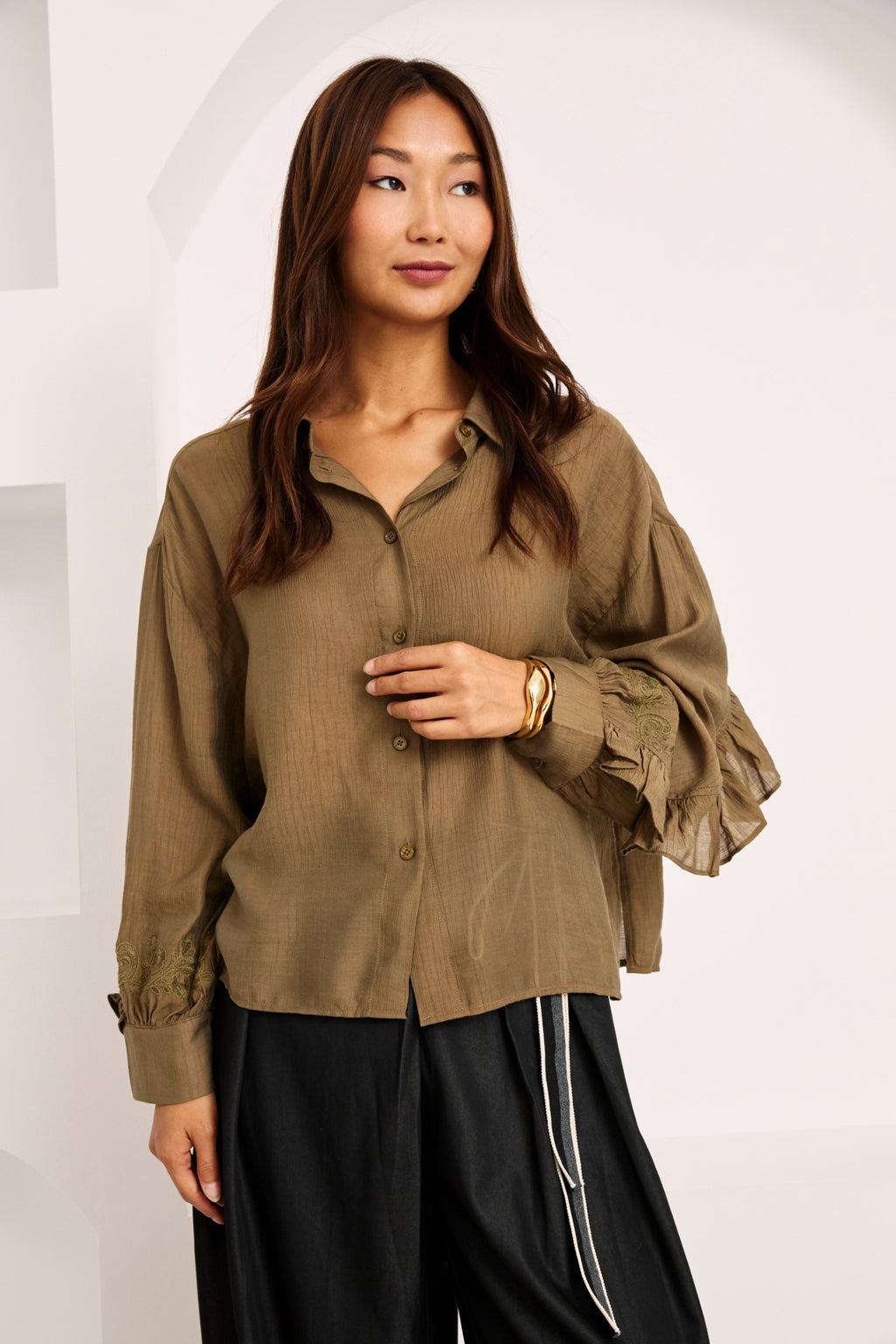 NKN Nekane NI.DIRI Viscose Shirt With Embroidered Back