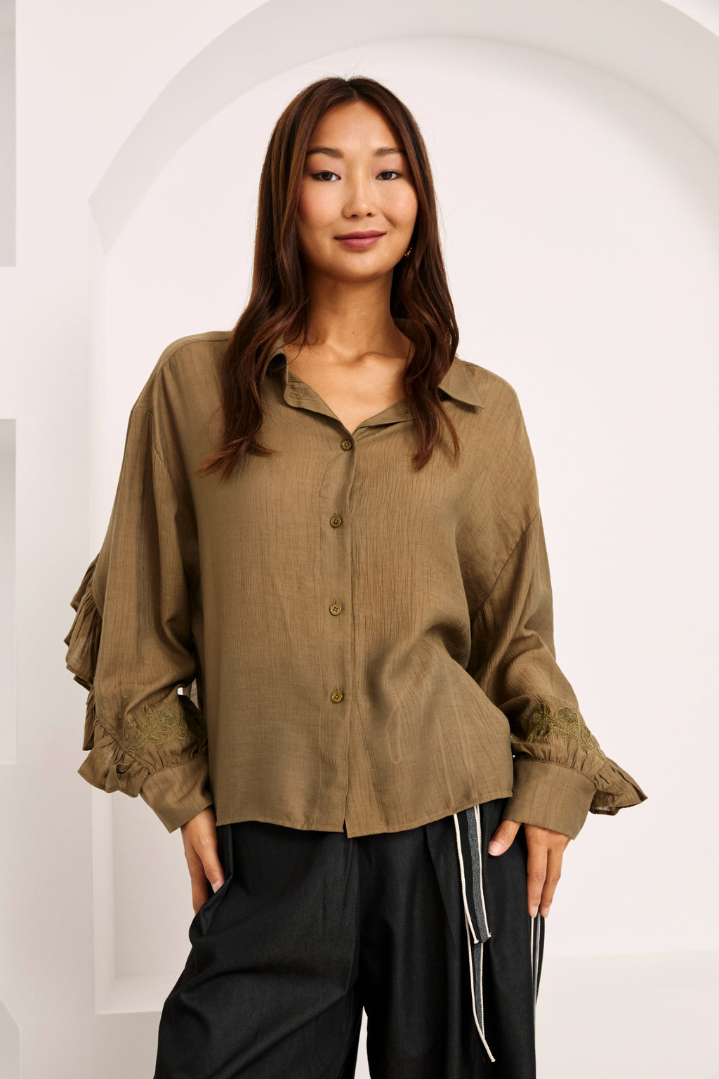 NKN Nekane NI.DIRI Viscose Shirt With Embroidered Back