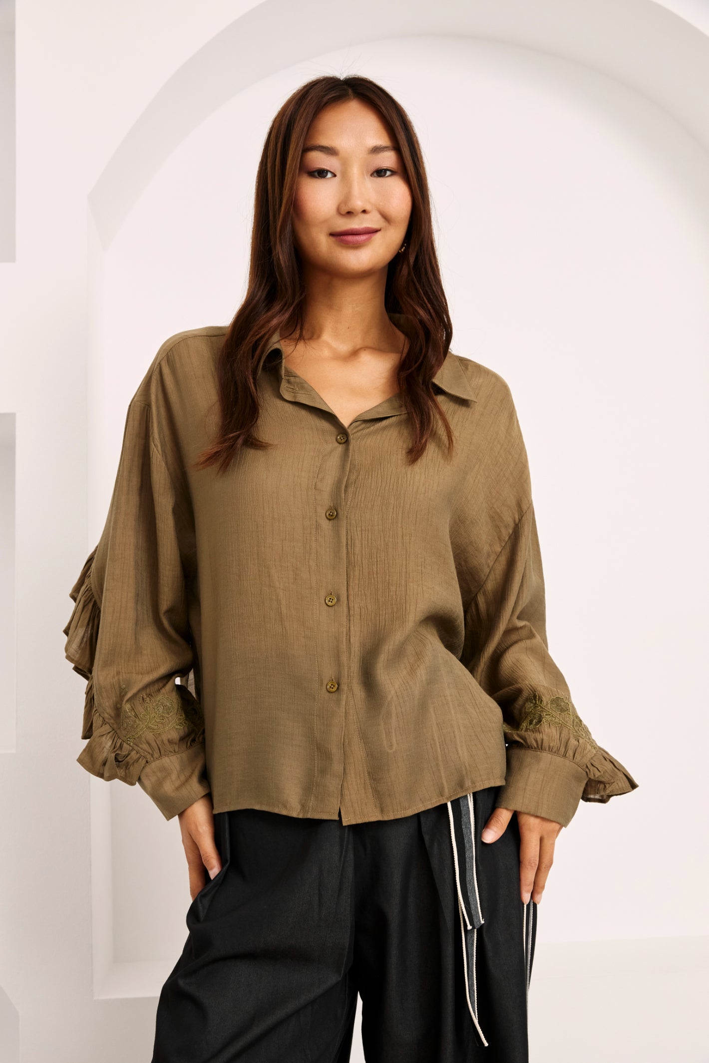 NKN Nekane NI.DIRI Viscose Shirt With Embroidered Back