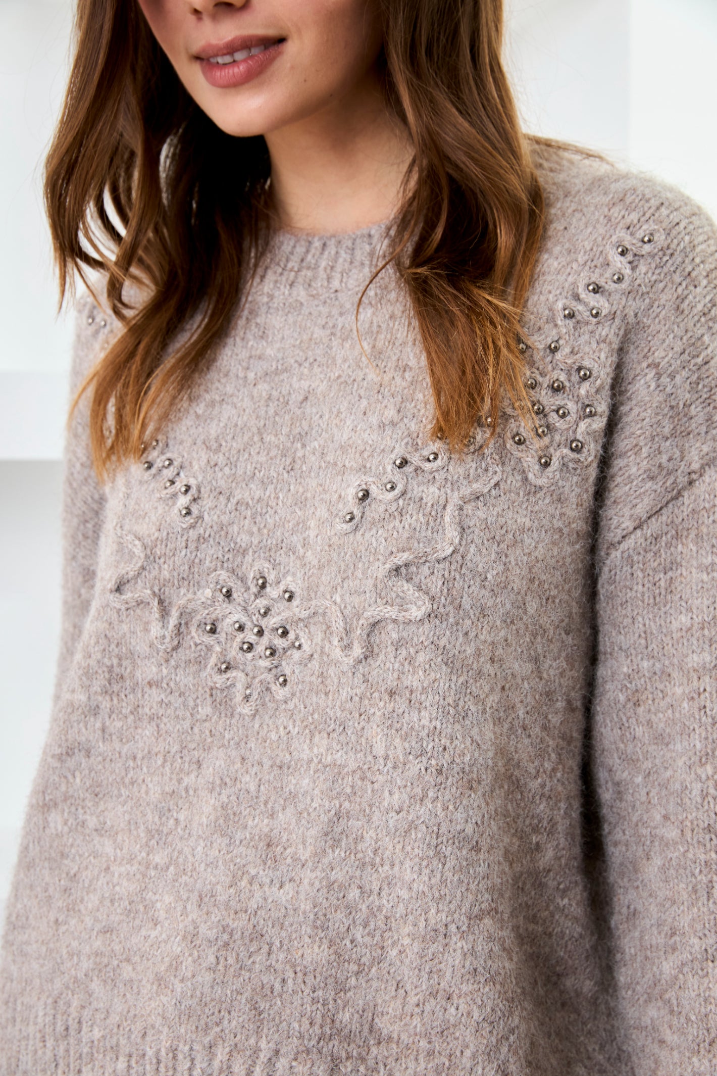 NKN Nekane NM.ALVETA Sweater With Wool And Handcrafted Embroidery And Studs