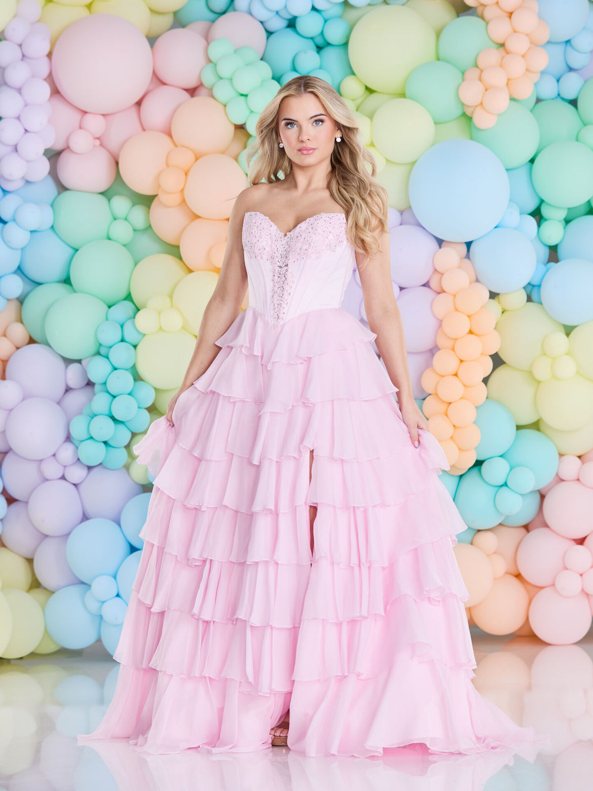 Tiffanys Novella Baby Pink Prom Dress