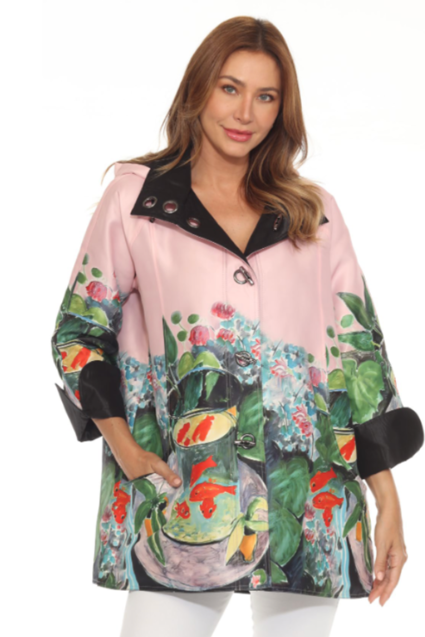 Oopera J6240RW-3 Reversible Rain Coat Goldfish Henry Matisse