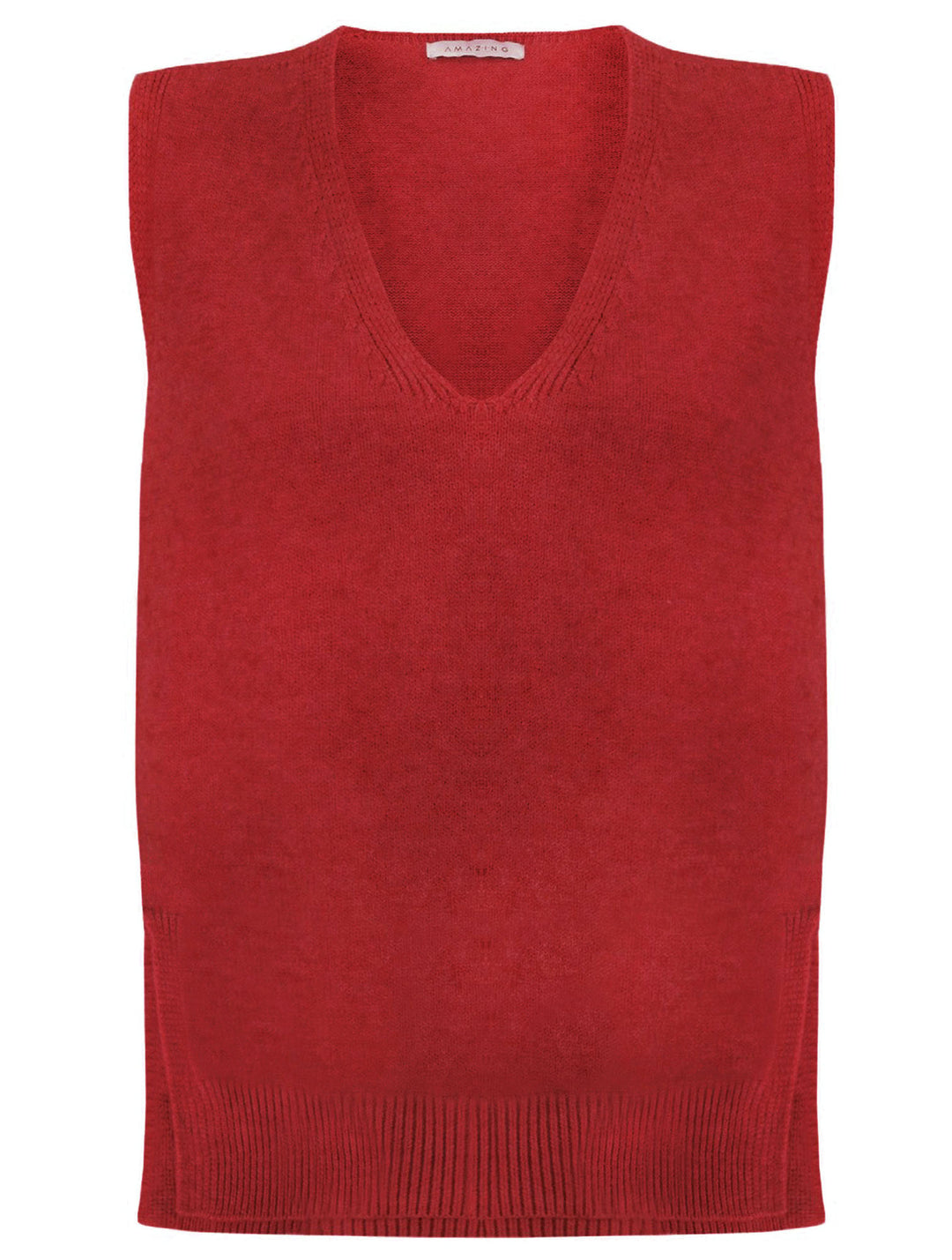 Amazing Woman Pixie V Neck Knitted Tank Jumper (Various Colours)