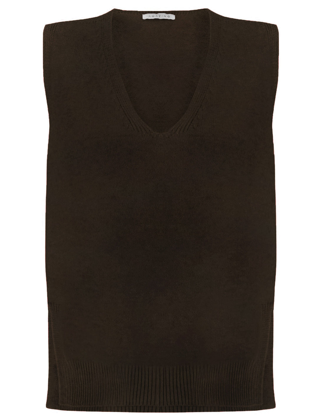 Amazing Woman Pixie V Neck Knitted Tank Jumper (Various Colours)