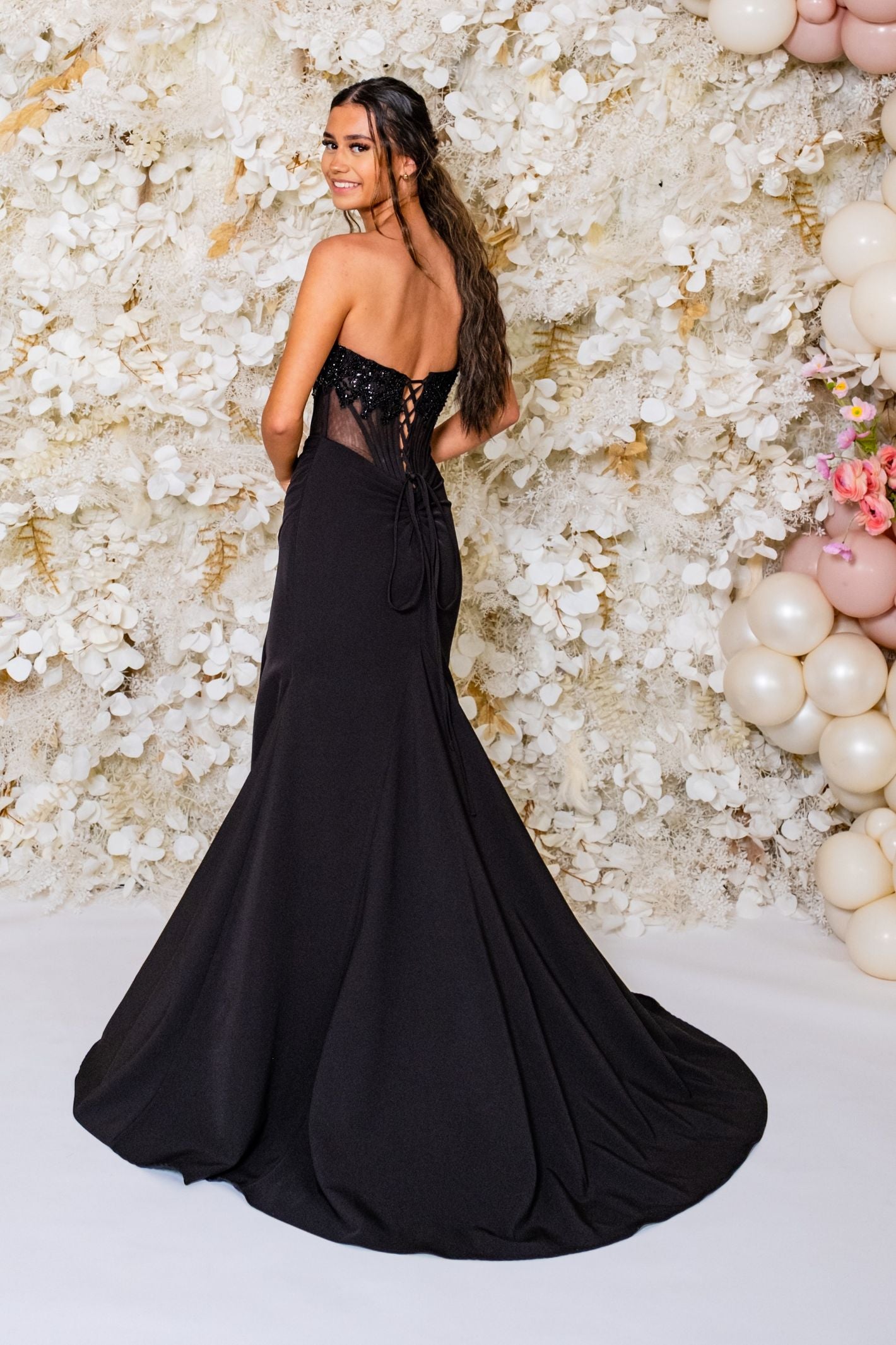 Prom Frocks PF1215 Black Matte  Prom Dress 4