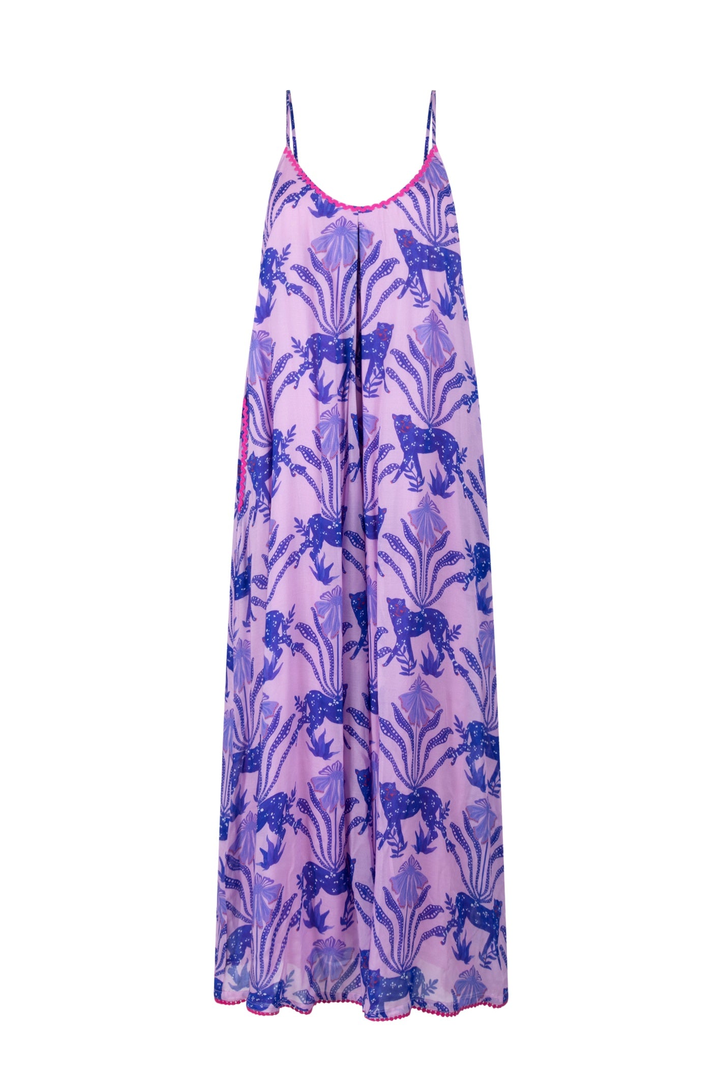 Place Du Soleil Rosa Blue Printed Dress S26-314 by Place du Soleil, shop Place du Soleil at Dotique for chic summer style