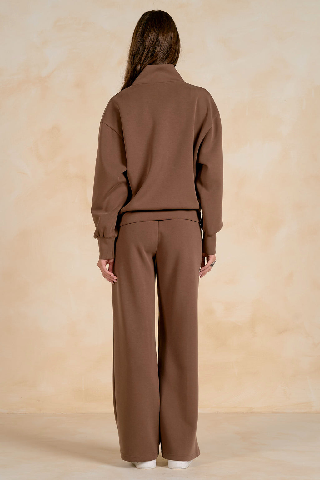 Elan SC11742 3/4 Zip Top Light Brown