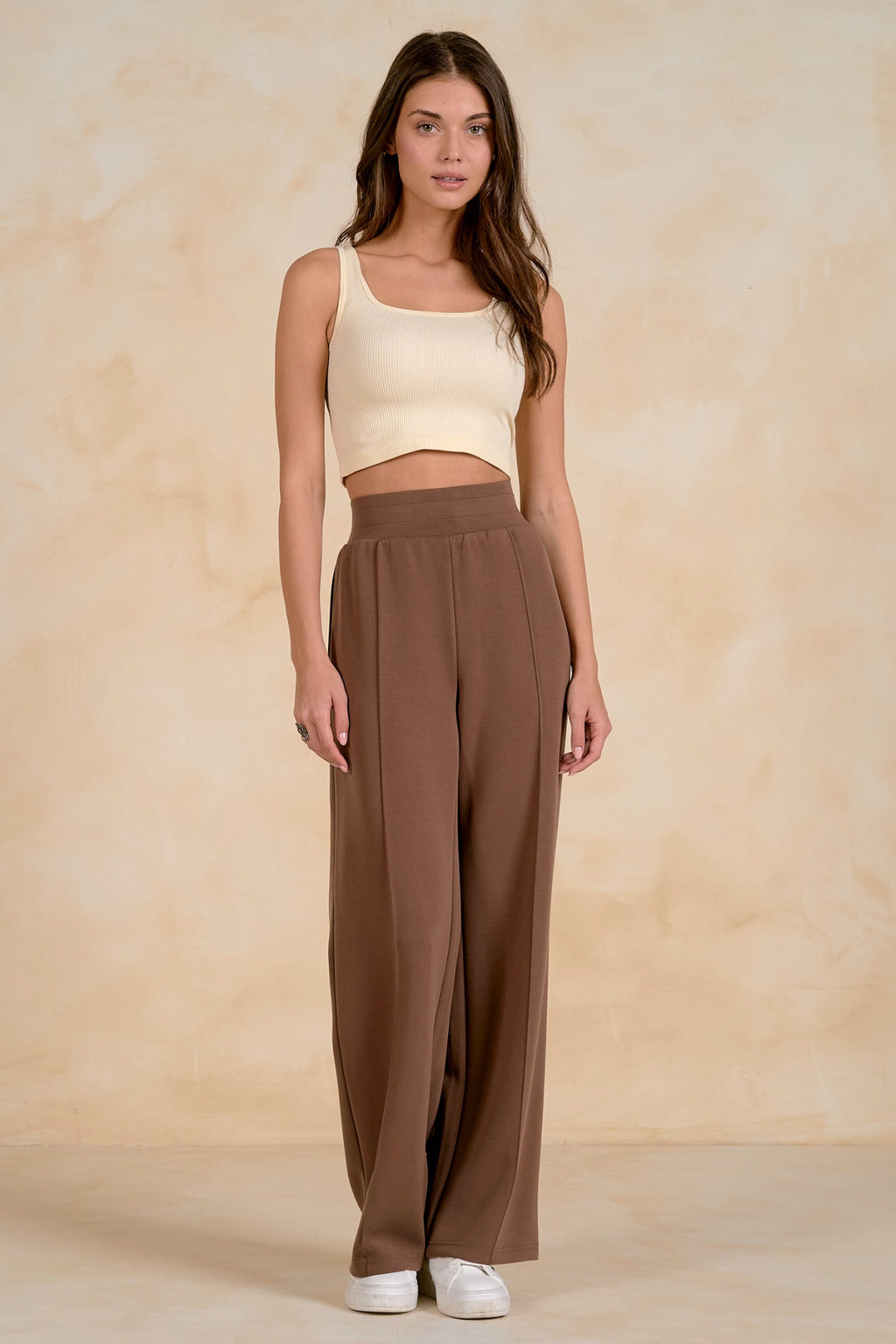 Elan SC2771 Elastic Waist Pants Light Brown