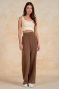 Elan SC2771 Elastic Waist Pants Light Brown