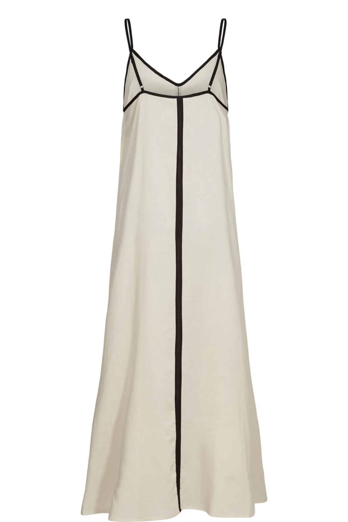 Numph 706765 Nualani Dress Whitecap Gray by Numph featuring a flowy silhouette and black trim, shop Numph at Dotique.