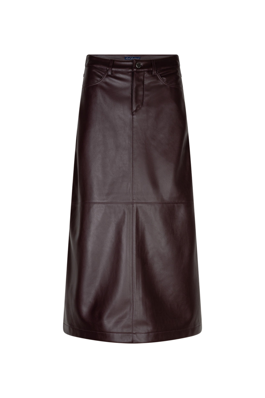 Red Button SRB5078 Alina Faux Leather Skirt Burgundy