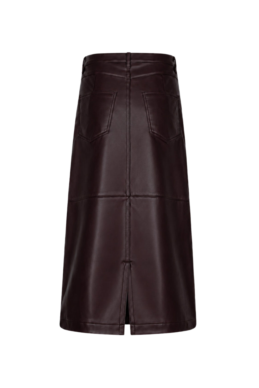 Red Button SRB5078 Alina Faux Leather Skirt Burgundy