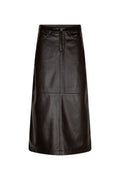 Red Button SRB5078 Alina Faux Leather Skirt Espresso