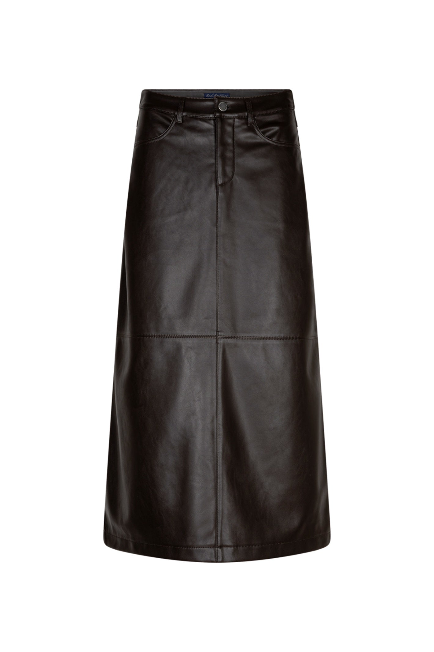 Red Button SRB5078 Alina Faux Leather Skirt Espresso