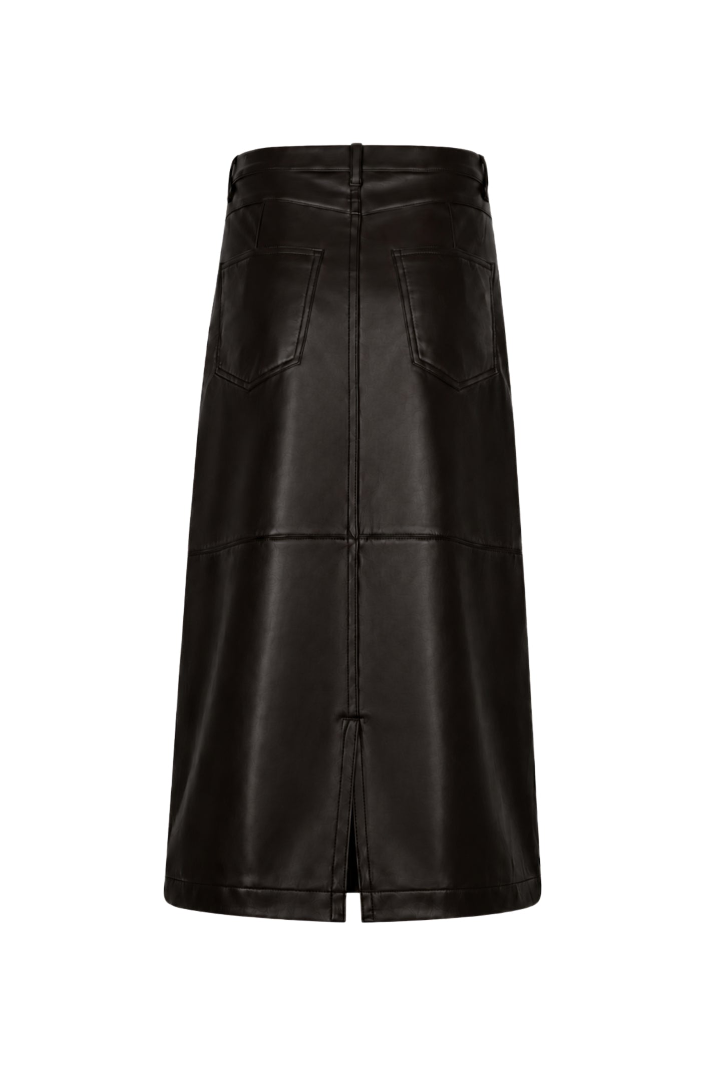 Red Button SRB5078 Alina Faux Leather Skirt Espresso