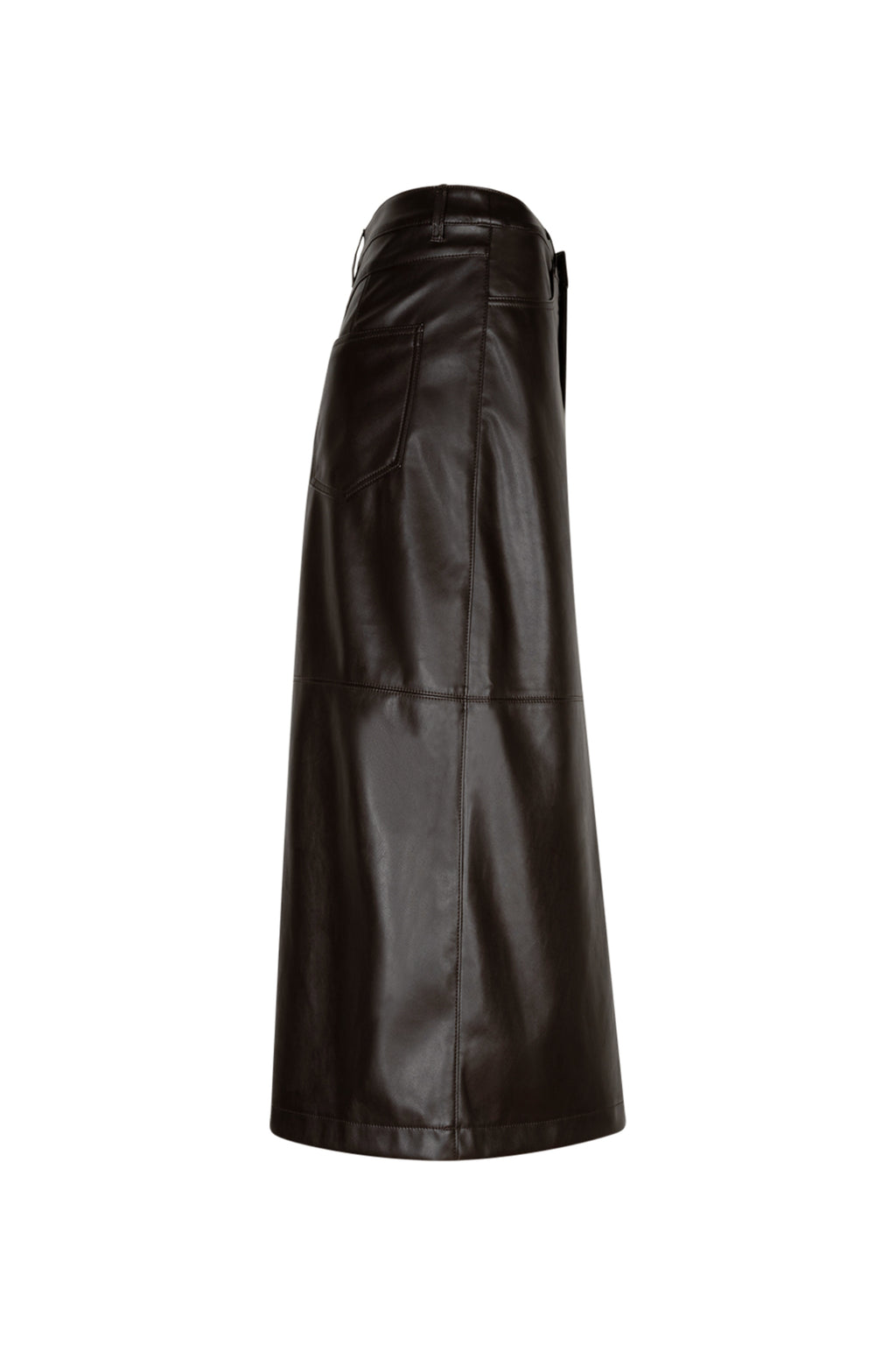 Red Button SRB5078 Alina Faux Leather Skirt Espresso