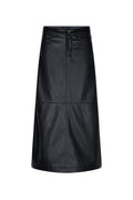 Red Button SRB5078 Alina Faux Leather Skirt Black