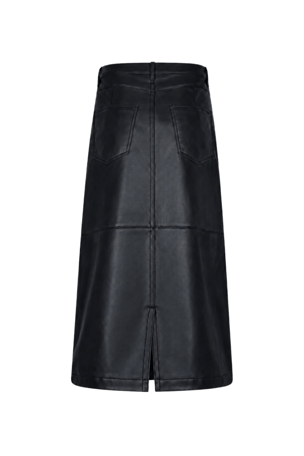 Red Button SRB5078 Alina Faux Leather Skirt Black