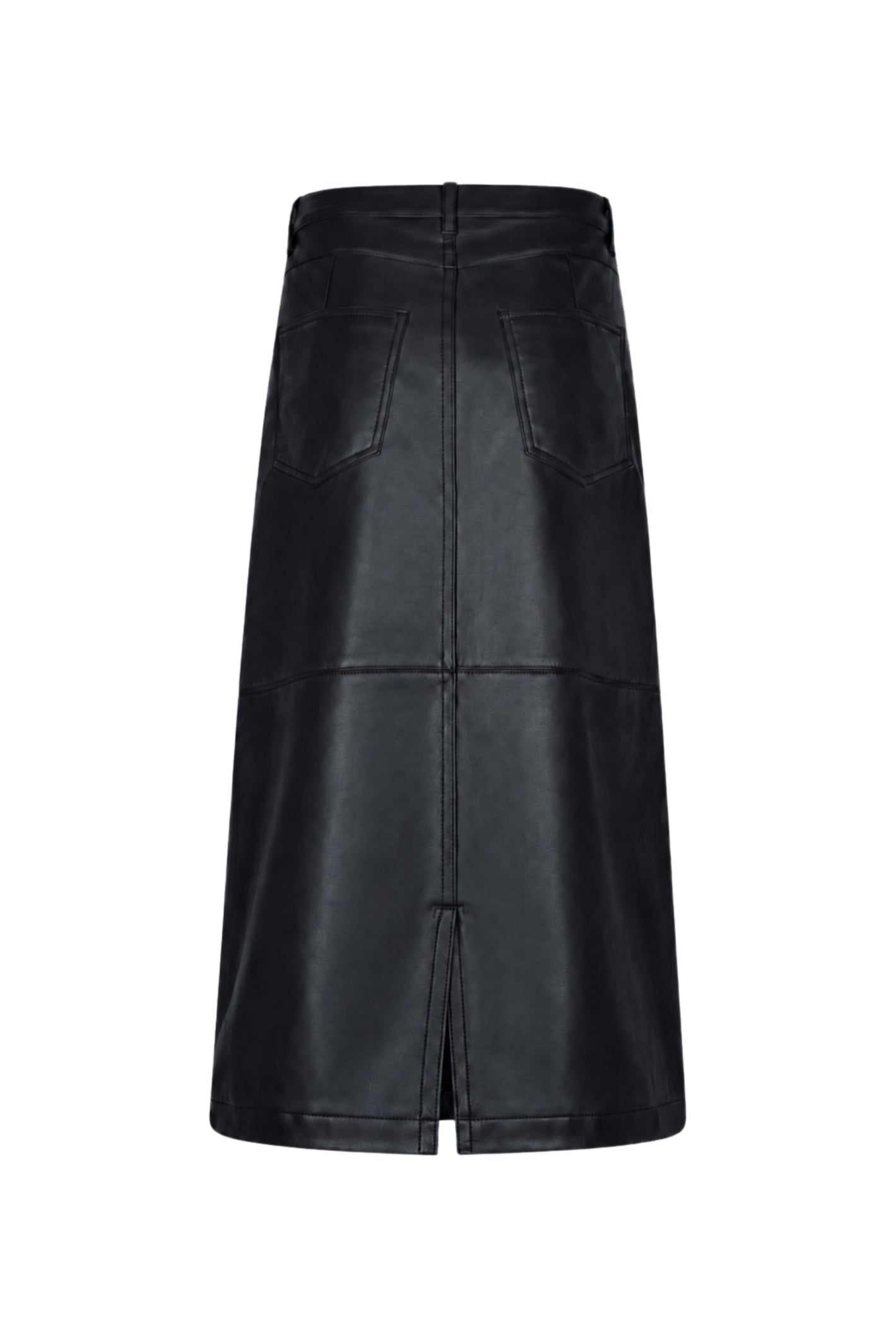 Red Button SRB5078 Alina Faux Leather Skirt Black