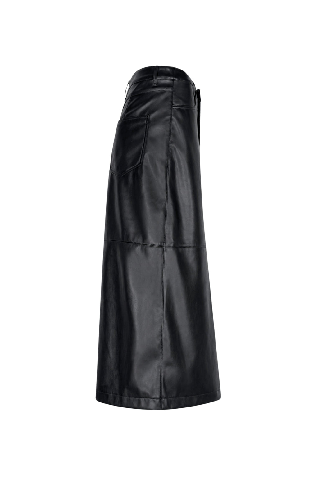 Red Button SRB5078 Alina Faux Leather Skirt Black