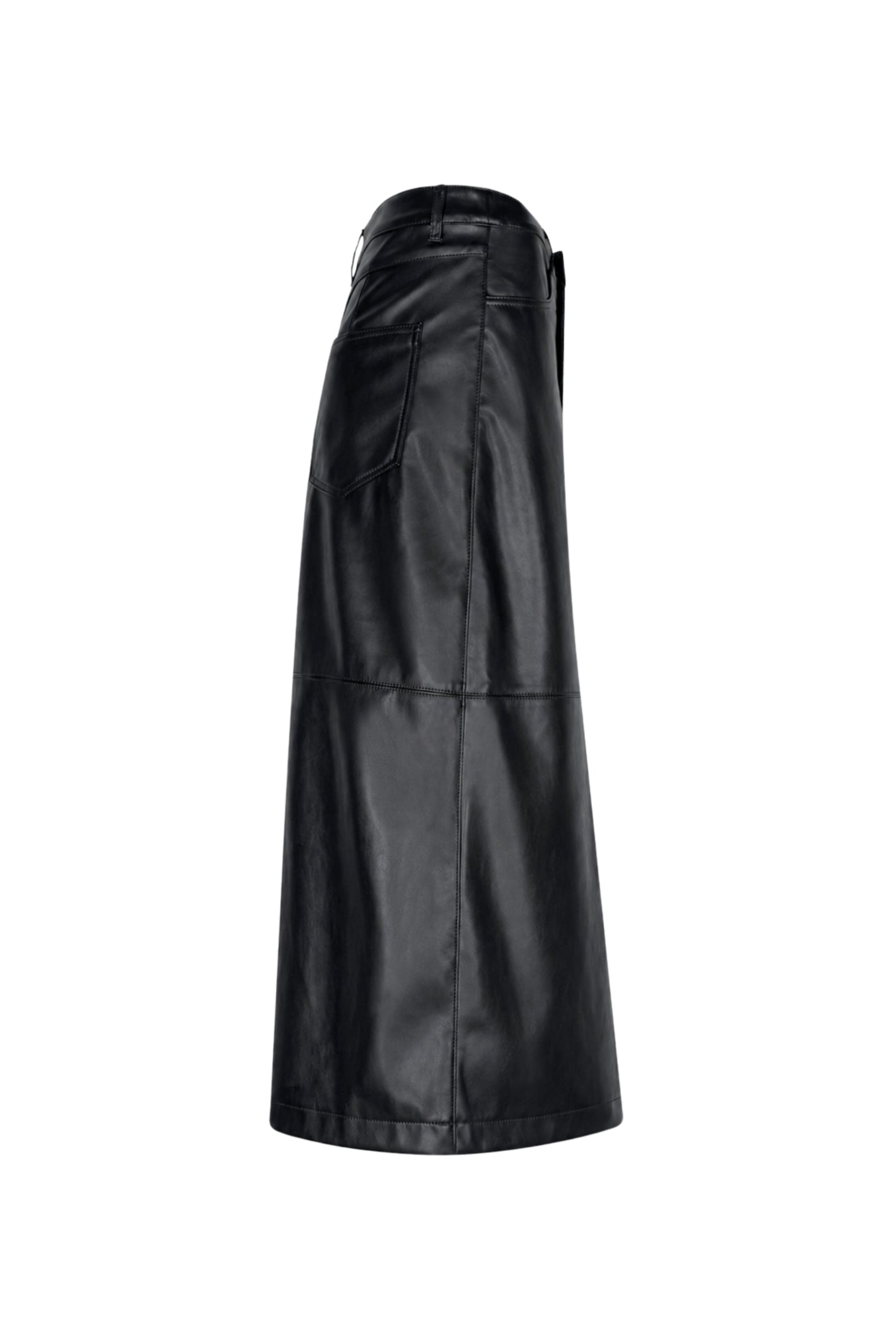 Red Button SRB5078 Alina Faux Leather Skirt Black